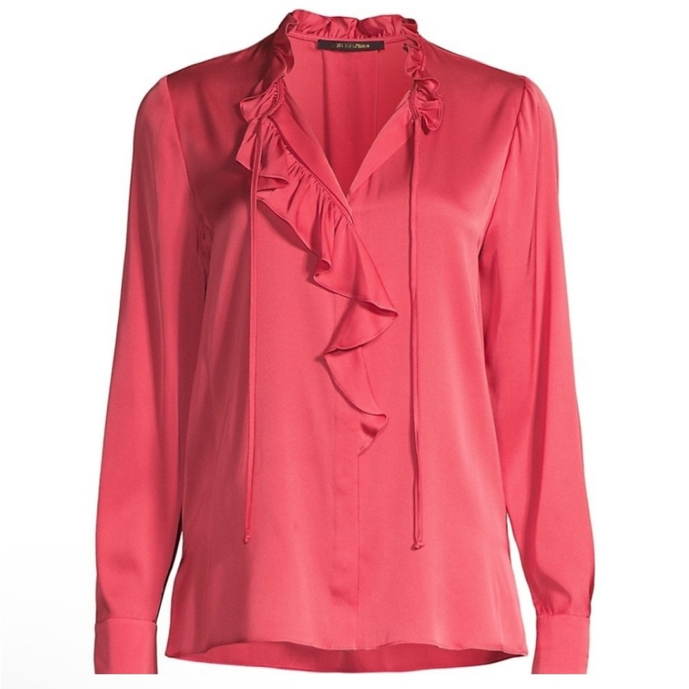 Kobi Halperin Maya Ruffle Silk Blouse XXL New With Tags